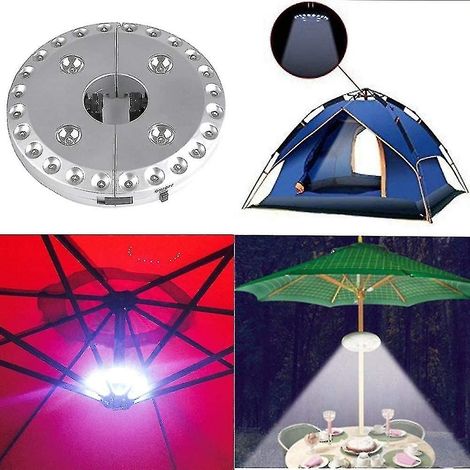 Parasol sans fil à 28 LED avec 28 LED, compatible avec les parasols de terrasse, les tentes de camping ou les activités de plein air