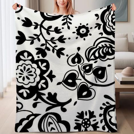Couverture de lit en polaire, couverture légère et cosy en microfibre chaude pour le printemps, décoration intérieure élégante, cadeau parfait pour femmes hommes, 6080 pouces (1/4)
