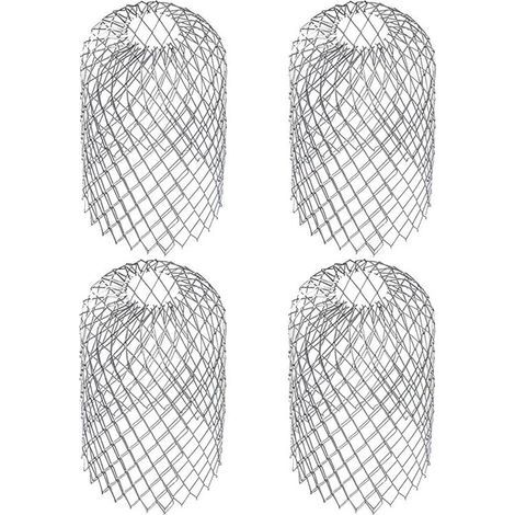 4 Pièces Crapaudines pour Gouttière D’Environ Filtres De Gouttière Grille Grillage Stop Feuille Crapaudine Crépine Pare Feuille Cache Gouttière Acier Inoxydable,15x8cm (1/5)