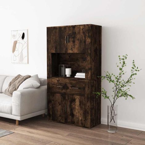 Highboard Räuchereiche Holzwerkstoff