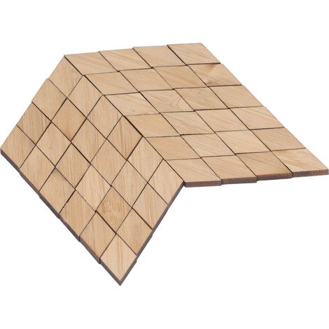 48 Stück 1:12 Puppenhaus-Bodenbretter DIY Vintage Geometrische Rautenform Bambus-Puppenhausboden (1/5)