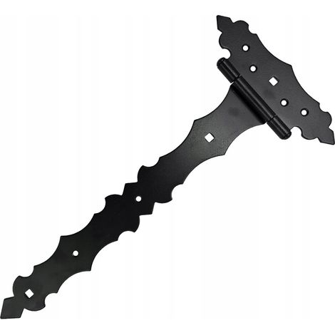Charnière Décorative Triangle Domax ZOB300, 170 x 300 x 30 mm, Noir, Pour Portail Et Volet (1/5)