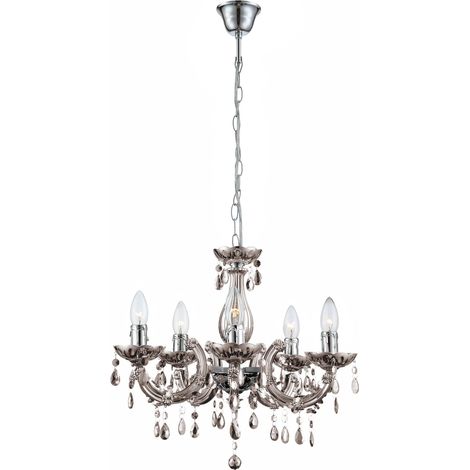 LAMPADARIO A SOSPENSIONE TOOLIGHT EBT003-5CP GREY