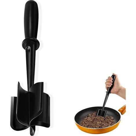 Hachoir à viande, machine à hamburgers, presse-purée en une seule pièce – Nylon professionnel polyvalent résistant à la chaleur, hachoir à bœuf haché, outil de cuisine et gadget antiadhésif (1/5)