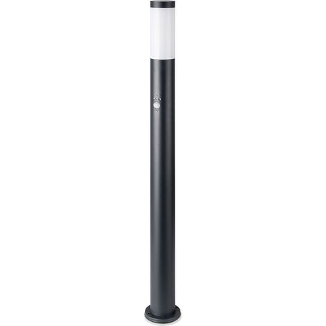 Stehleuchte Standleuchte Außenlampe Edelstahl schwarz Bewegungssensor H110 cm
