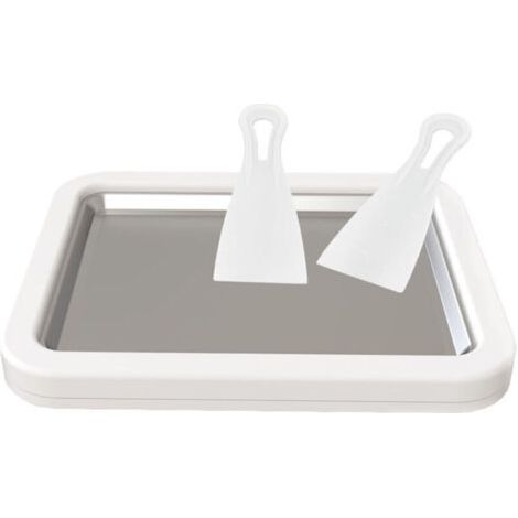 FENOPLASTICAPlaque à glace roulée professionnelle en acier inoxydable 304, 40 × 60 cm, surface réfrigérée haute précision pour crème glacée artisanale (1/5)