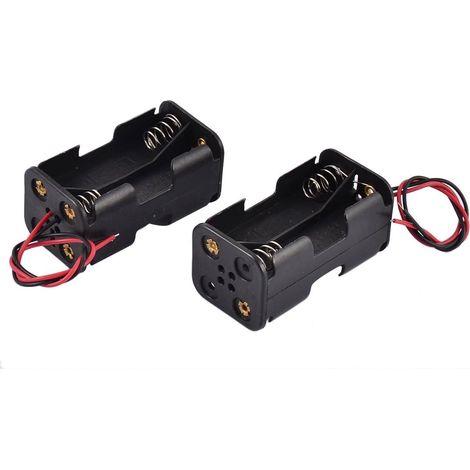 2Stk schwarz doppelseitig 4 x 1,5V AA Batterie Halter Speicherhalter Kasten (1/2)