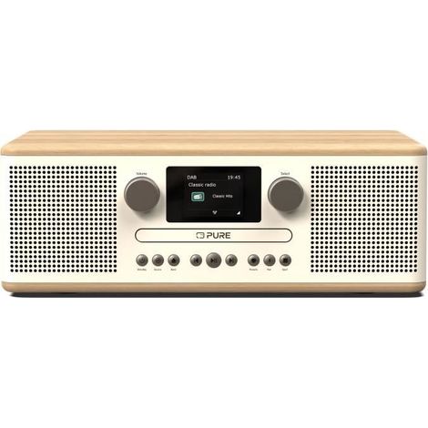 Reproductor de CD y radio digital - PURE - Classic C-D6 - Blanco Algodón/Roble (1/5)