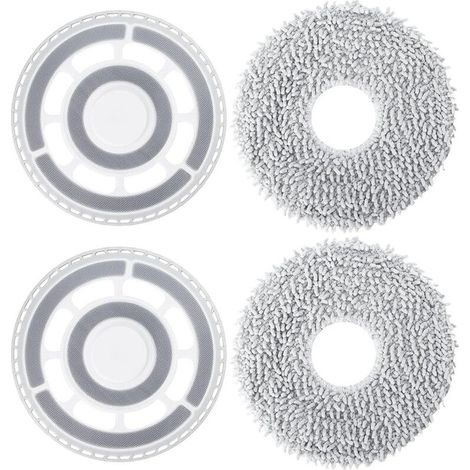 avec support de rechange, disques de rechange pour Roborock QRevo Curv/QRevo Edge/Saros 10R/Qrevo Curv S5X/Qrevo EDGE S5A aspirateur Pièces de rechange tampon (1/5)