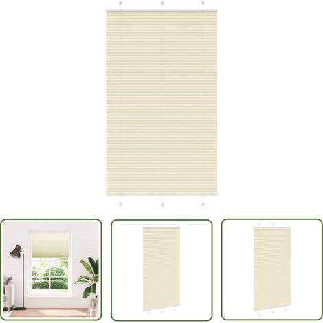 vidaXL Store plissé crème 110x200cm largeur du tissu 109,4cm polyester (1/5)