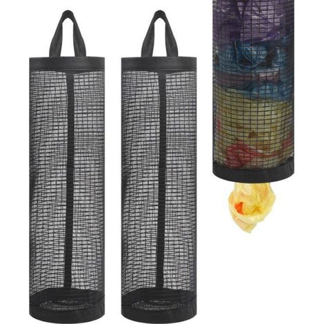 Distributeur De Sacs - Maille Nylon - 36 X 10 Cm - Cuisine Buanderie Cellier - Lot De 2 (1/4)