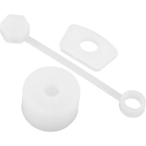 Ensemble de 4 bouchons anti-fuites en silicone transparent blanc pour gobelets, comprenant un couvercle de paille, un bouchon carré et un bouchon rond. (1/5)