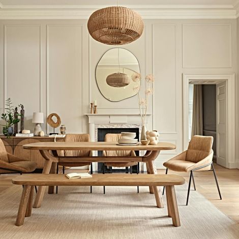 Table à manger moderne en chêne 240 cm KYOTO (1/5)