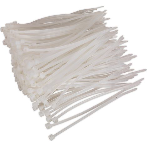 Sealey CT10025P200W Cable Tie 100 x 2.5mm, White - Pack of 200