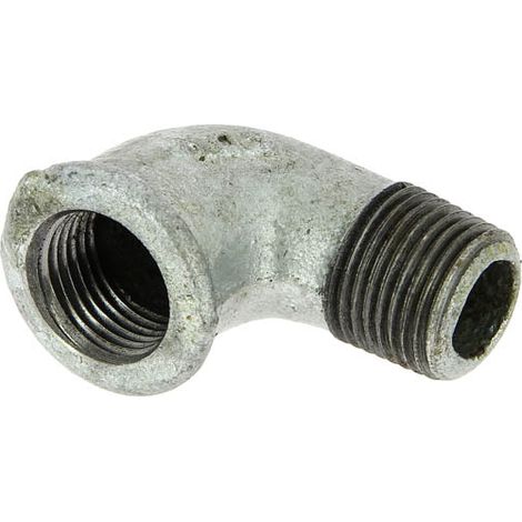 Coude 90° fonte galva Mâle Femelle 1/2