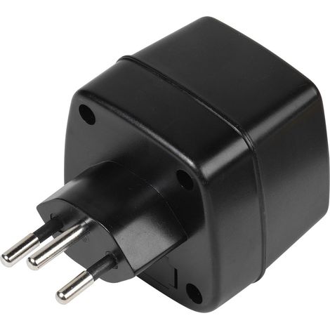 Adaptateur de voyage Vivanco schuko à ch 10A fusible sécurité