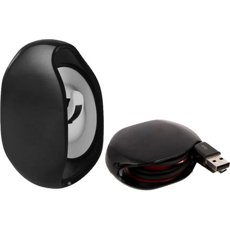 Lot de 2 enrouleurs automatiques pour câbles d'écouteurs, supports et organisateurs de câbles USB, câbles de charge et de données, anti-nœuds. (1/5)