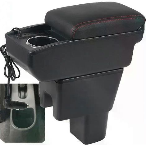 Appliquez sur la voiture Suzuki Celerio : boîte de rangement centrale pour accoudoir, support de coude et repose-bras. (1/4)