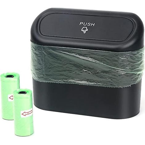 (noir)petite Poubelle De Voiture, Poubelle De Voiture Avec Couvercle, Poubelle De Voiture Tanche, Bote De Rangement De Voiture Suspendue Portable, (1/5)