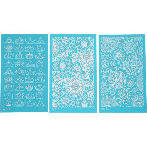 Pochoir Sérigraphie - Polyester Réutilisable - Pour Argile Polymère Tissu Verre Et Carton - Lot De 3 Tailles 214 216 218 (1/5)