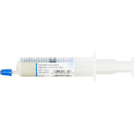 PFERD TOOLS Diamantpolierpaste DPP Korngröße 15µ mittel Spritze mit 20g für hartes Material
