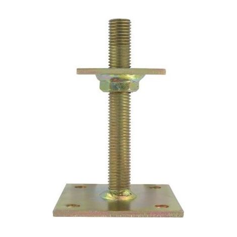 Ancla de poste con placa de altura ajustable de 30 a 150