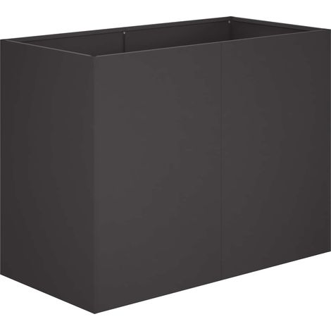 Cache-pot de jardin Noir 80 x 40 x 60 cm Acier laminé à froid
