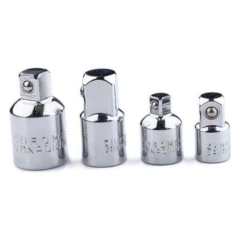 4pcs Adaptateur à Cliquet Adaptateur Douille Cliquet 1/2 à 3/8-3/8 à 1/2-1/4 à 3/8-3/8 à 1/4 Réducteur de Douille pour Douilles et Embouts (1/5)