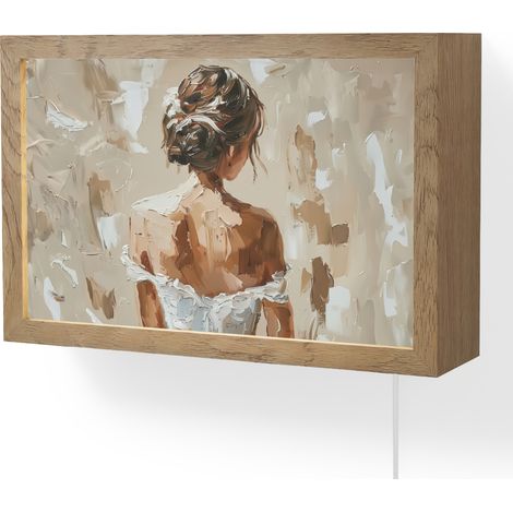 WALL LIGHT Woman - Paint - Abstract - Beige - Modern 30x20 cm