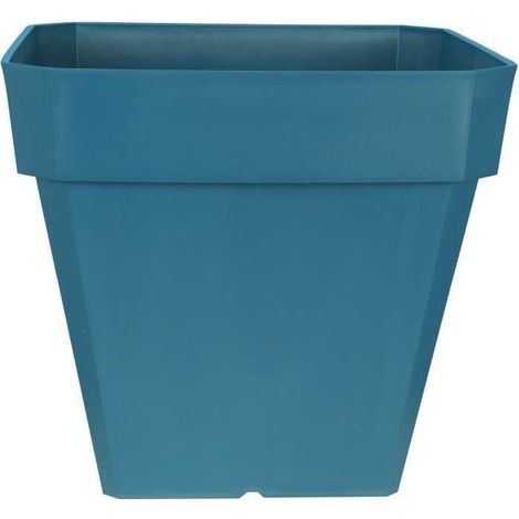 RIVIERA SOLEILLA square flower box - Plastic - 50x50 cm - Blue