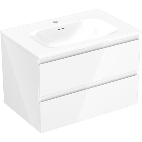 Mexen Orio meuble de salle de bain 70 cm avec lavabo Vela, 2 tiroirs, blanc brillant - 91A10-07047-2-BFF00-W23M00 (1/5)
