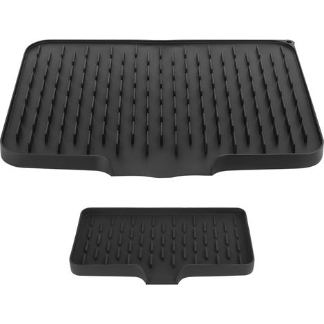 2 PcsTapis de Séchage Vaisselle en Silicone, Tapis Egouttoir Vaisselle, égouttoir Antidérapant, tTapis Drainage Cuisine pour Plan Travail Cuisine(40 x 30 cm, 25 13 cm) -'Parent'-'-