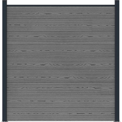 vidaXL Fence Panel WPC and Aluminium Grey