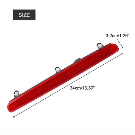 Feu de freinage arrière LED rouge arrière de haut niveau antibrouillard feu stop pour T5 Multivan Transporter 2003-2015 7E0945097A (1/4)