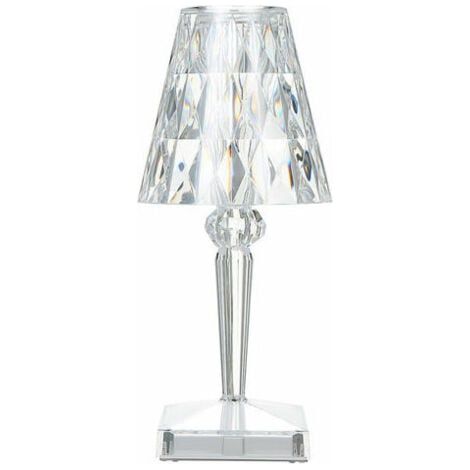 Lampe De Table En Cristal De Diamant, Lampe De Chevet Veilleuse Atmosphere Chambre, Temperature/Luminosite Reglable, Pas De Batterie, Chargement Usb - Pas de batterie, type usb (1/5)
