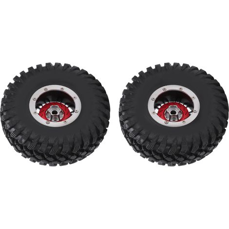 2,2-Zoll-RC-Reifen, robuste Gummifelge mit Metallnabe, Ersatzteilzubehör, Schwarz (1/5)