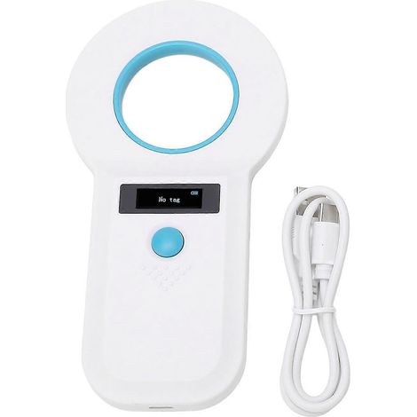 Lecteur de micropuces d'identification pour animaux de compagnie 134,2 kHz 125 kHz, rechargeable, avec fonction mémoire.