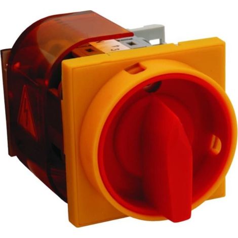 Interruttore principale con frontale giallo-rosso, IP65, bloccabile ŁK32RGP08