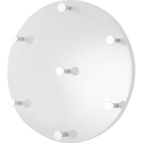 Patére en tube d'acier Coloris Blanc-chromé-nickelé- P5 cm