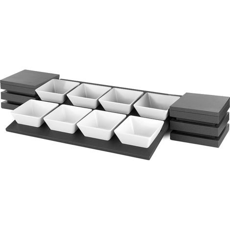 Kit Présentoir Buffet Cubic® avec 8 Bols Carrés - Pujadas