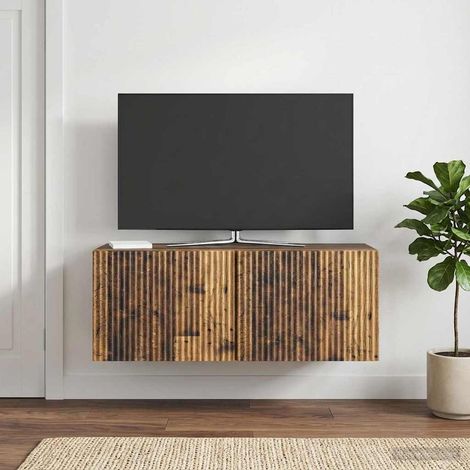 Wandmontierter TV-Schrank Altholz 78,5 x 31 x 30 cm (1/5)