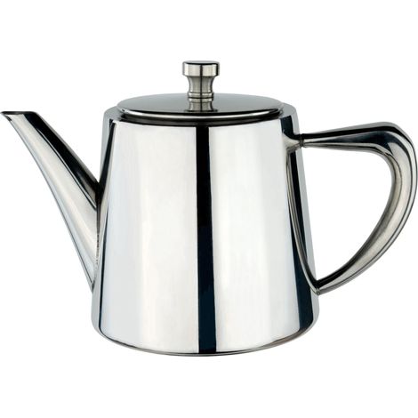 Théière en acier inoxydable, 330 ml, 1 tasse, Poli Effet Miroir (1/5)