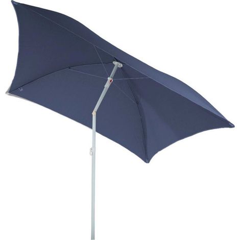 Hesperide – Parasol de plage carré 180cm bleu – Acier et polyester – Parasol inclinable avec ouverture facile – Sac de transport inclus