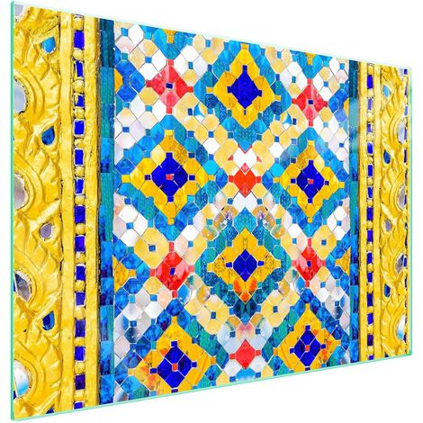 Plaque de protection en verre pour poêle, motif 70x52 (1/5)
