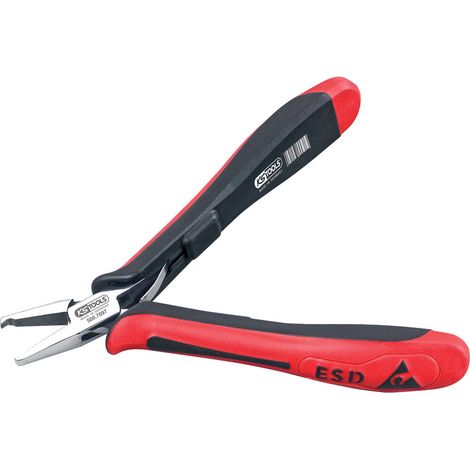 KS Tools - Pince ESD coupante frontale avec becs courts finement biseautés, 120 mm - 500.7097