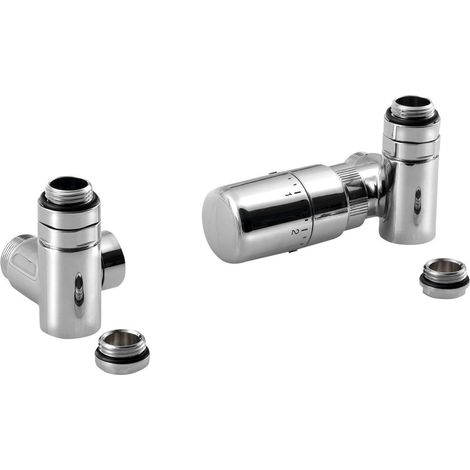 Sapho Corner Combi - Thermostat-Anschlussgarnitur triaxial, rechte Ausführung, Chrom CP3022S (1/3)