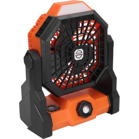 Ventilateur portable d'extérieur à vitesse variable, puissant et lumineux, batterie rechargeable 7800 mAh, idéal pour le camping, les pique-niques et la pêche. (1/5)