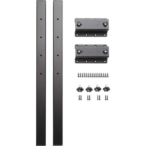 SOTECH Tischplattenverlängerung 600 x 40 x 40 mm schwarz Ansteckbeschlag für Erweiterungsplatte an Esstisch, Schreibtisch, Küchentisch , 2 Stück (1/5)