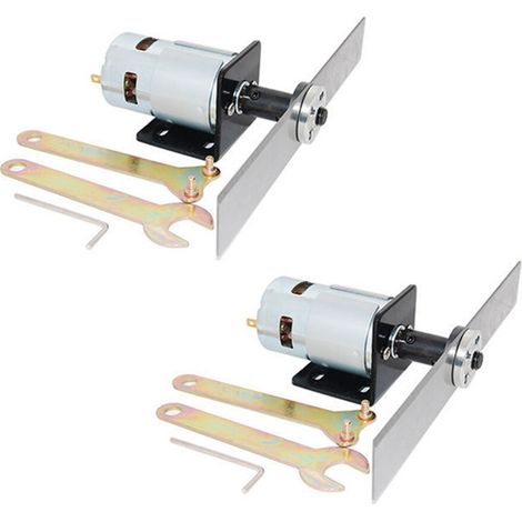 2x DIY Rasenmäher-Set, 12V 775 Motor, Manganstahlklinge, Gartenmäher, Schneidemaschine (1/4)