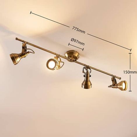 [NEUWERTIG] Lindby Deckenlampe Perseas Hängelampe Deckenstrahler Lampe Gu10 Altmessing B-Ware